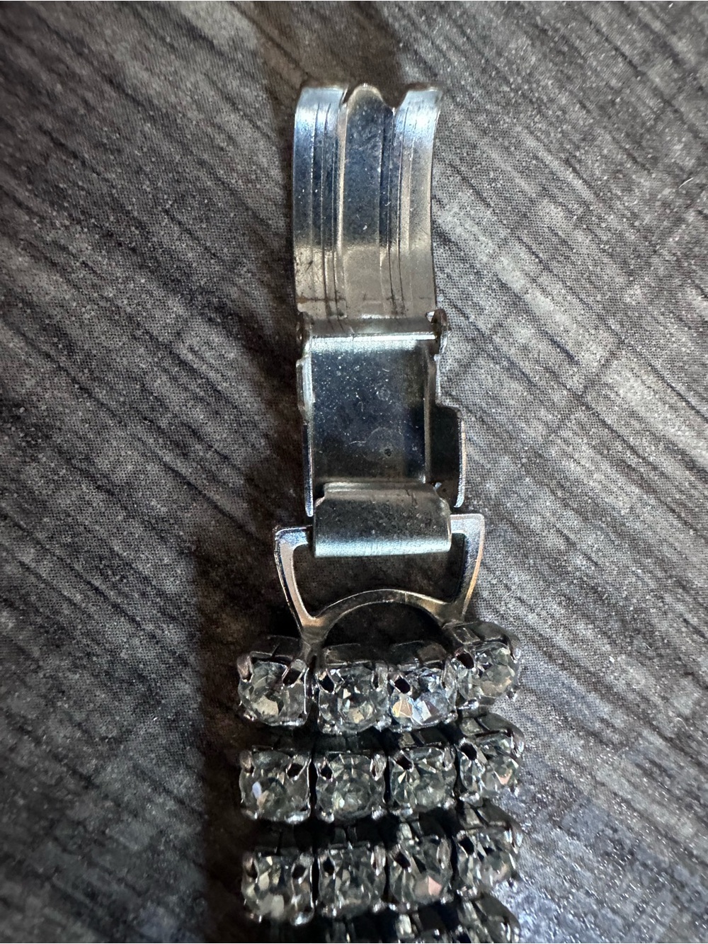 1960s HOLLYWOOD GLAM MULTI ROW PRONG SET WIDE WEDDING TENNIS BRACELET (EUC) - Picture 6 of 8